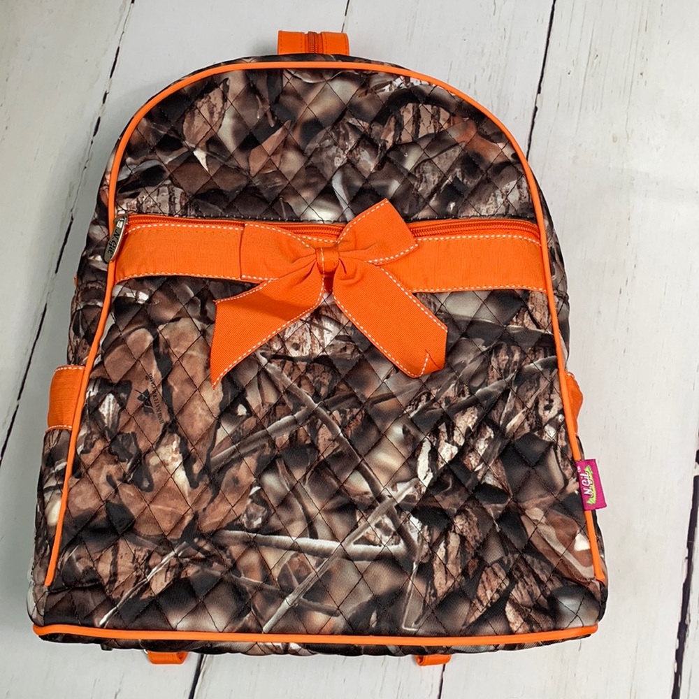 N.Gil Quilted Large Backpack Camo